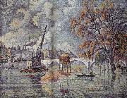 Paul Signac Bridge oil